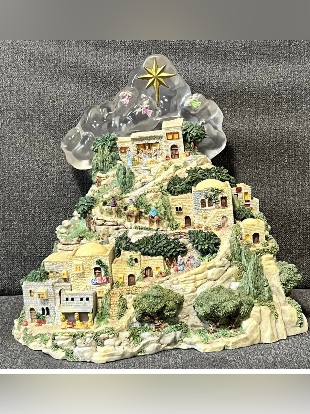 Lenox HILLSIDE NATIVITY 2001 Holy Family Wise Men Bethlehem Christmas display